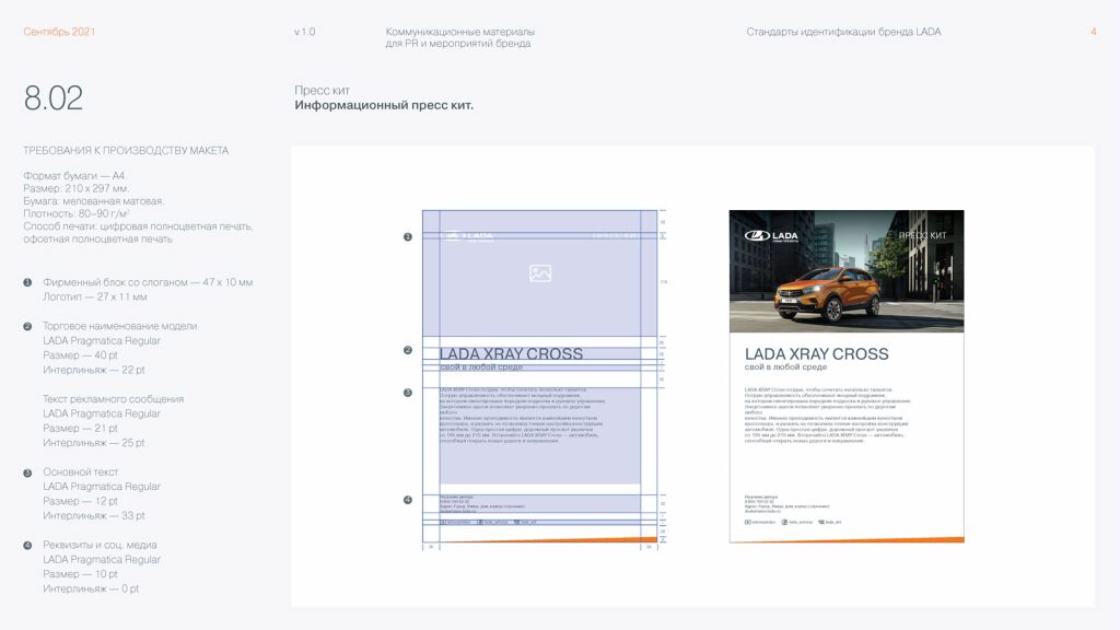 Стандарты идентификации бренда Lada / информационный пресс кит