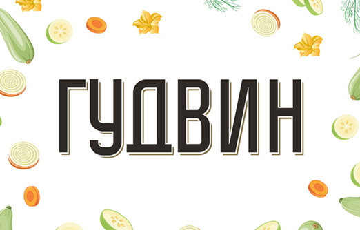 Дизайн логотипа, разработка бренда для консервированной продукции Гудвин